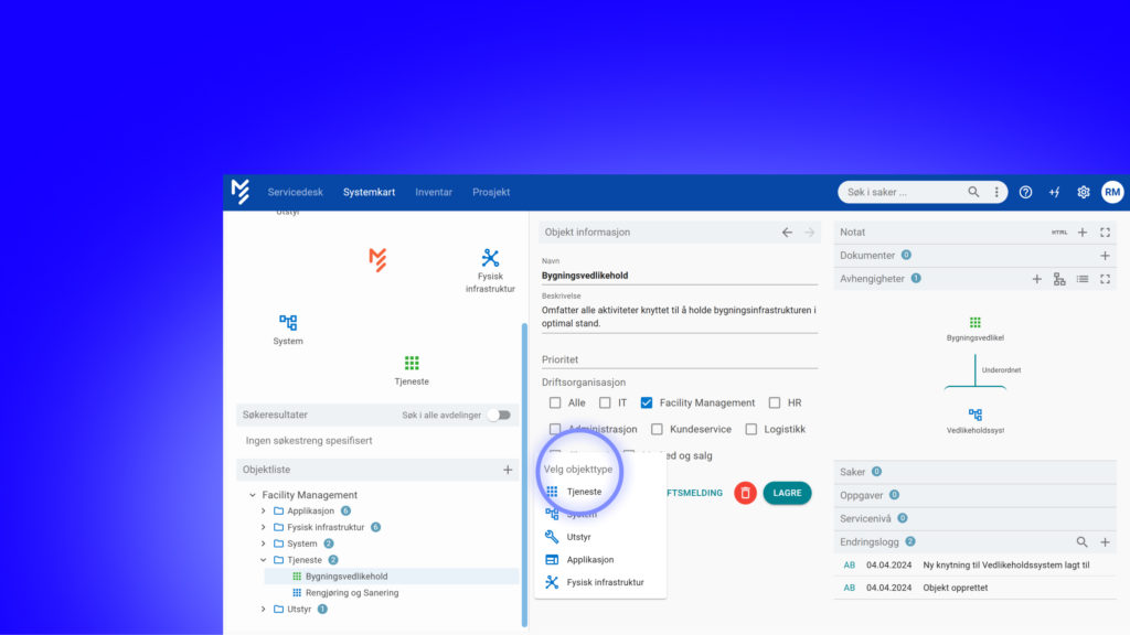 Systemkartet i More Service