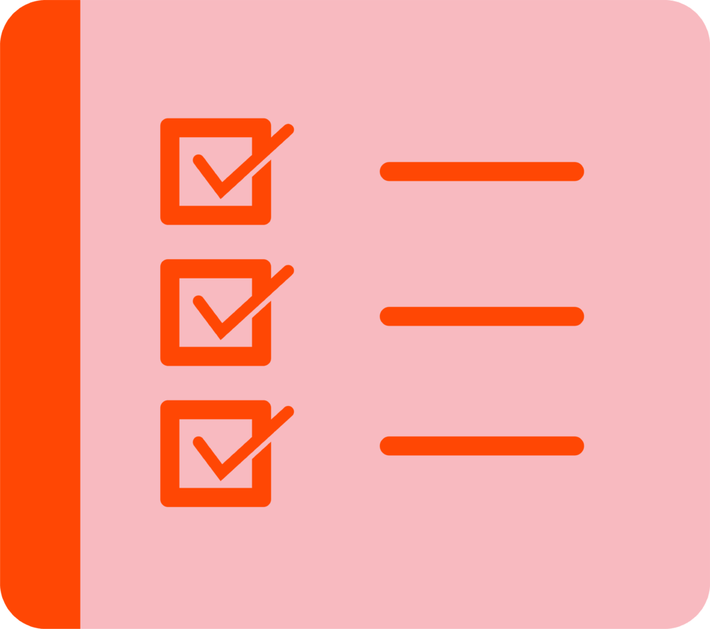 Ikon som symboliserer en to-do liste